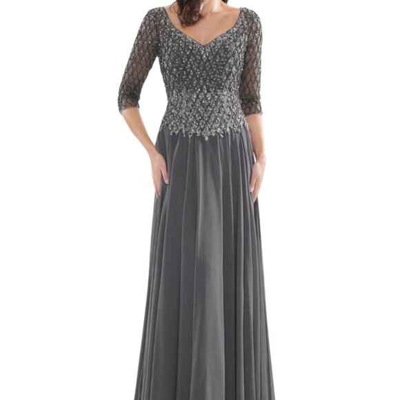 SALE NWT Marsoni by Colors M165 Chiffon Formal Dress Gray Size 22 and Size  24